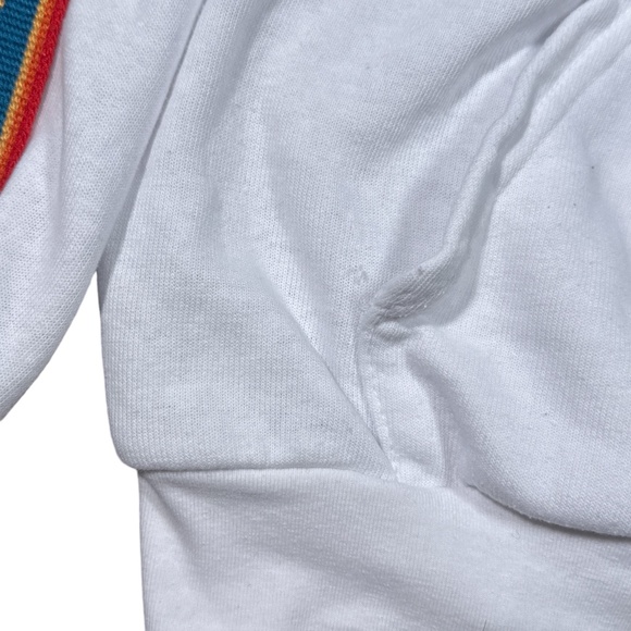 Aviator Nation White Hoodie with Multicolor Stripes - Picture 4 of 10